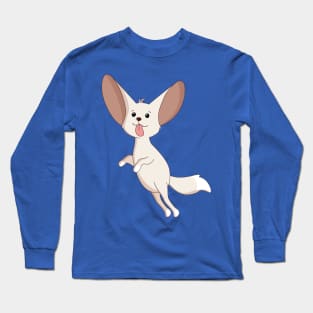 Jumping Fennec Fox Cute Adorable Pet Owners Long Sleeve T-Shirt